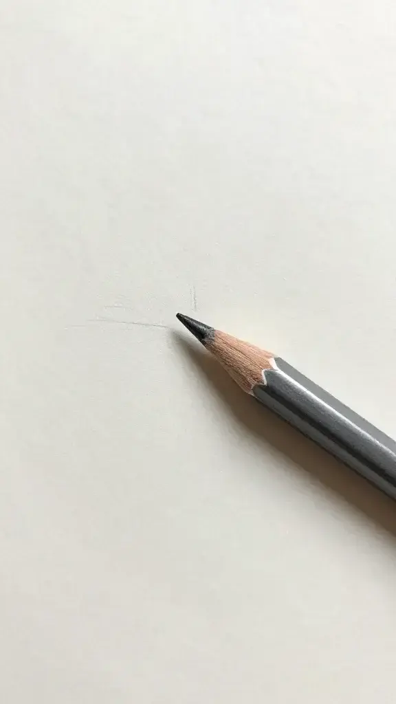 closeup of graphite pencil sketching on notebook page