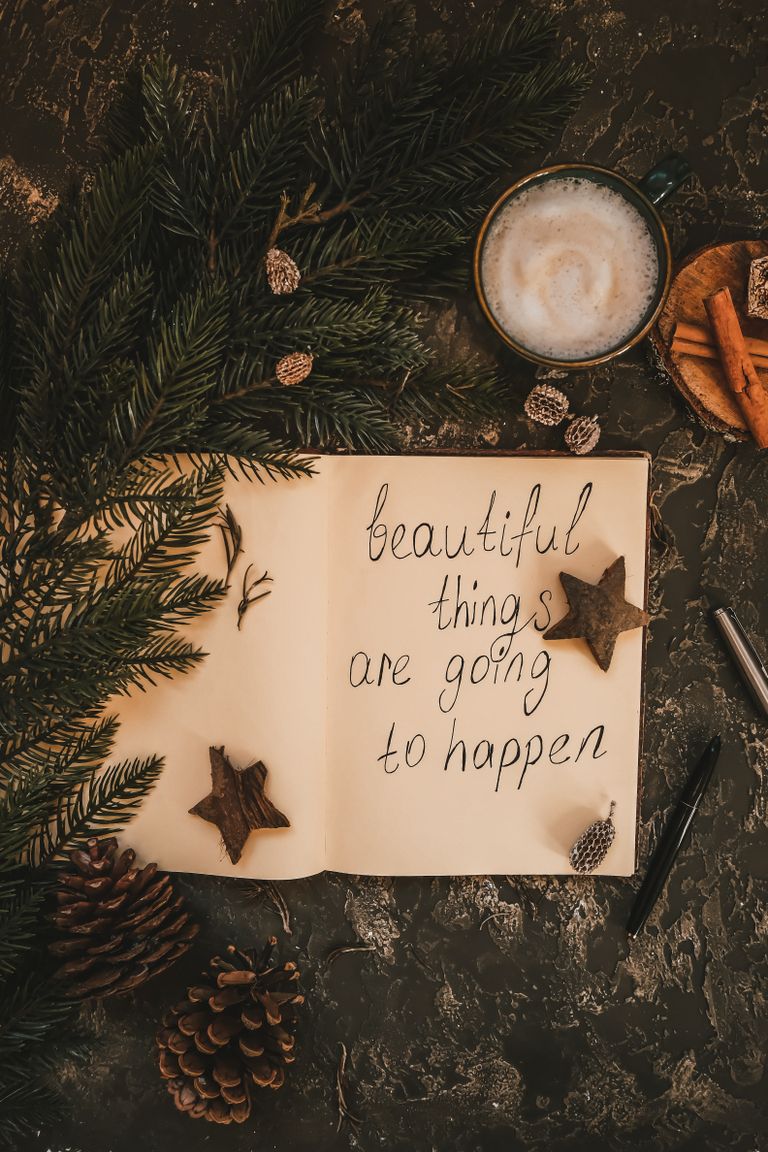 Festive arrangement featuring a hopeful message, perfect for holiday inspiration.